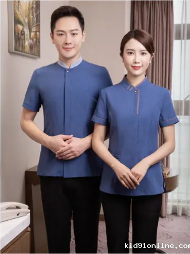 保洁服定制 舒适保洁服男女士夏季 蓝色舒适保洁服