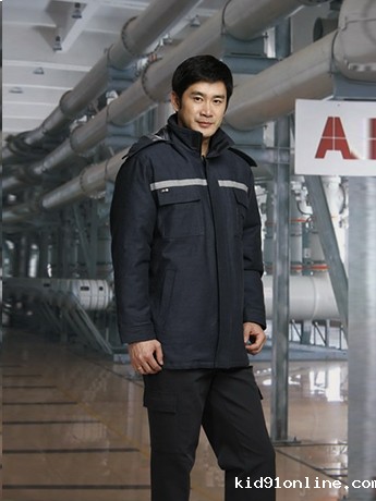 反光条工作服男士冬季棉服防风保暖