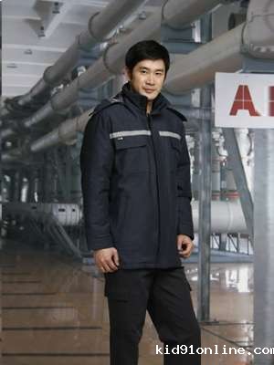 反光条工作服男士冬季棉服防风保暖